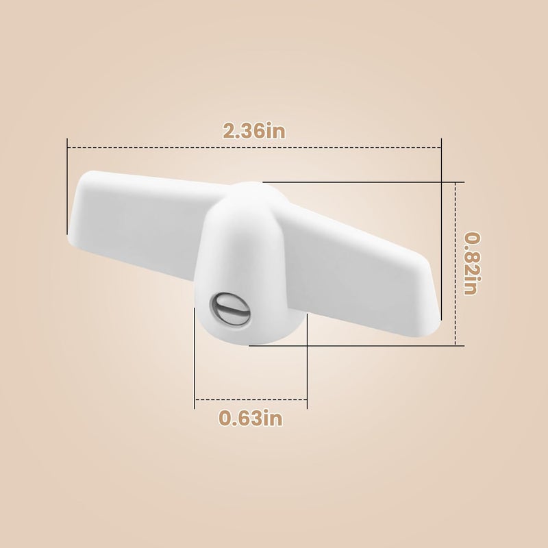 Zivceng Tee Window Crank Handle SK929T for Andersen Casement Window Crank, 11/32” Splines Butterfly Wing Nut T-Handle for Andersen Casement/Awning Window 1966 to Present(4 Pack) - Image 2